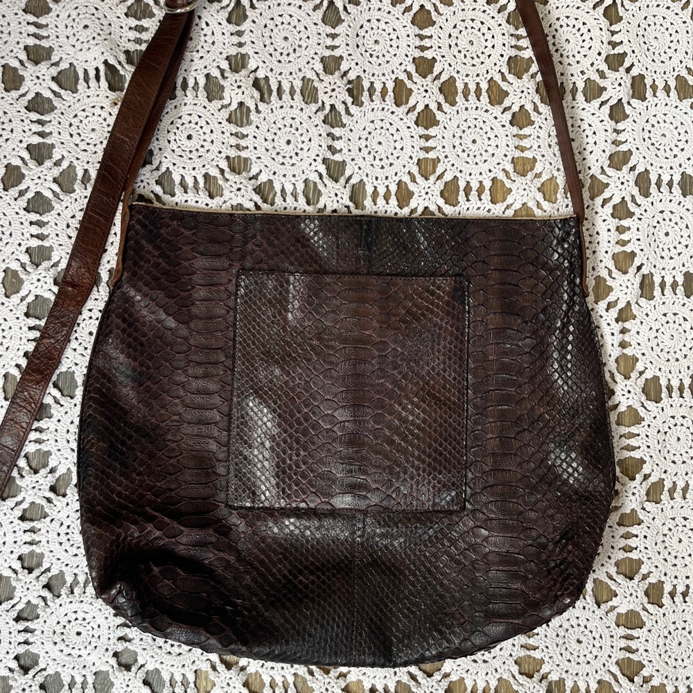B.May Python Crossbody Messenger Bag - Picture 6 of 12